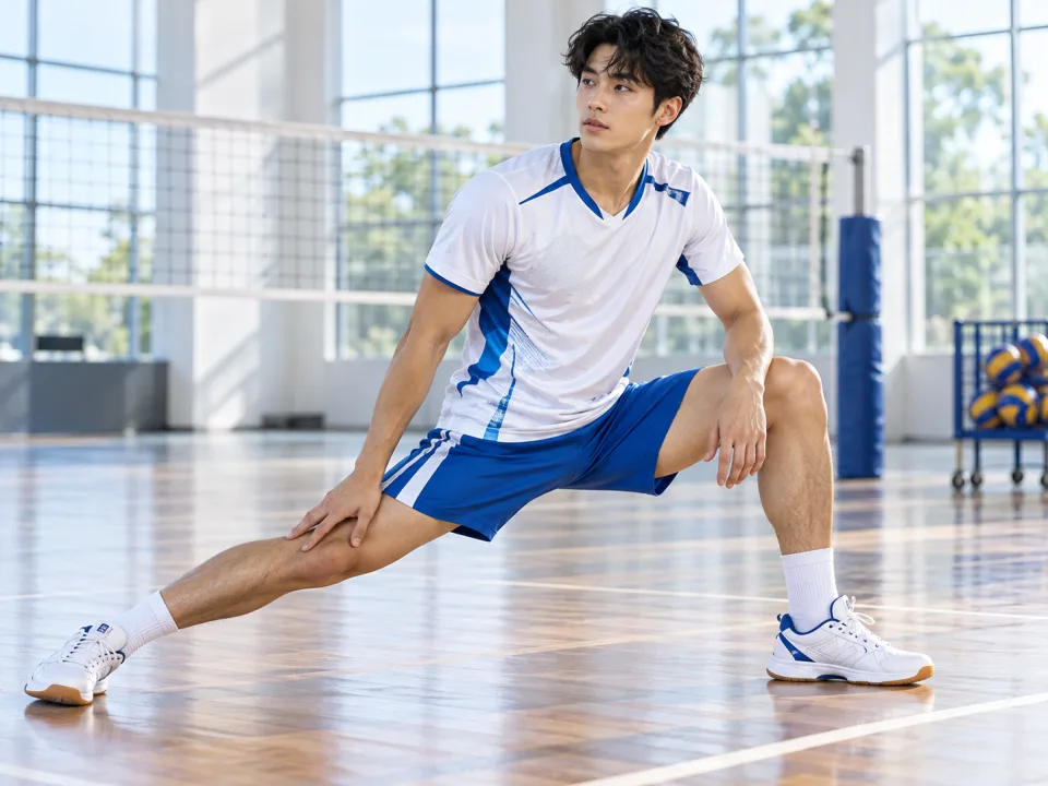 Áo Bóng Chuyền Nam Motion Trắng Phối Xanh Nam