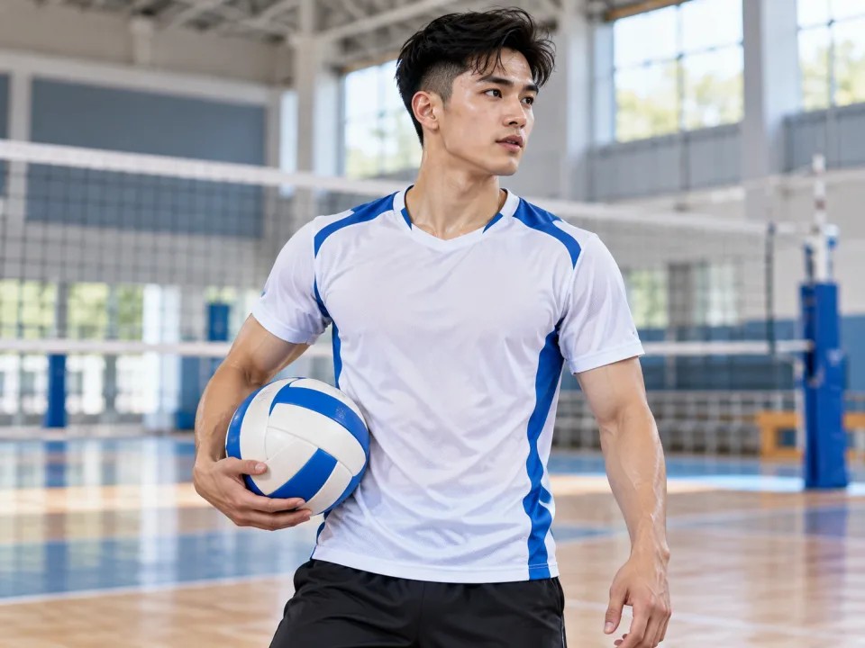 Quả Bóng Chuyền Vertex Trắng Phối Xanh Nam