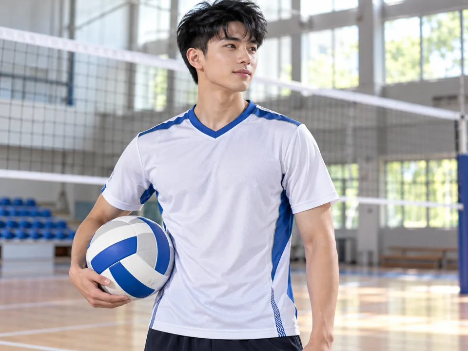 Quả Bóng Chuyền Vertex Trắng Phối Xanh Đội Nhóm