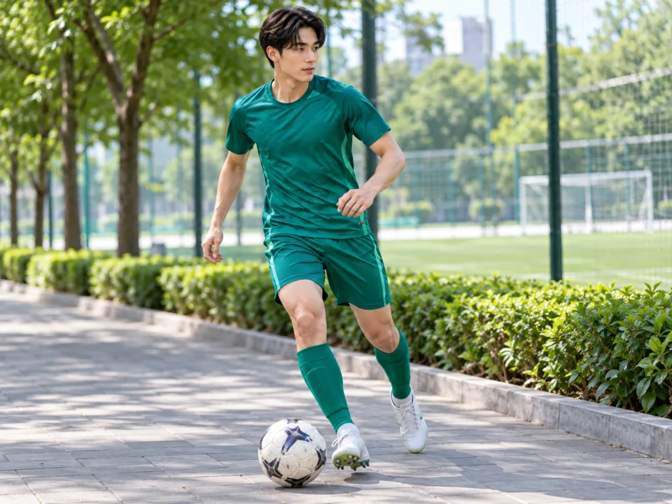 Bộ Bóng Đá Aero Xanh Emerald Nam