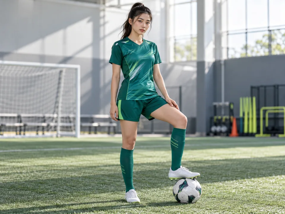 Áo Đội Tuyển Motion Xanh Emerald Nữ