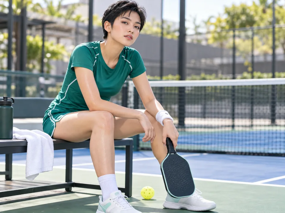 Áo Training Pulse Xanh Emerald Nữ