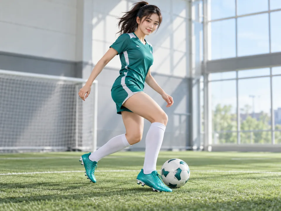 Giày Bóng Đá Ưu Đãi Motion Xanh Emerald Nữ
