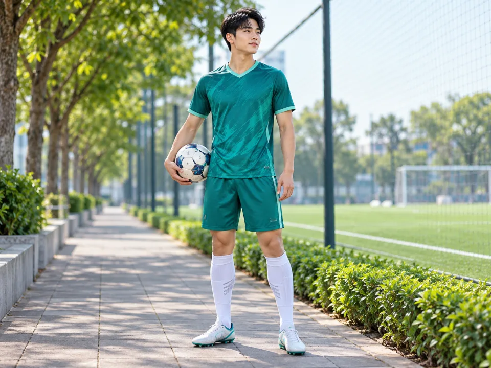 Bộ Bóng Đá Ưu Đãi Aero Xanh Emerald Phong Trào