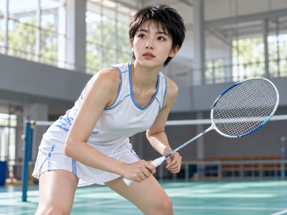 Vợt Cầu Lông Storm Trắng Phối Xanh Nữ