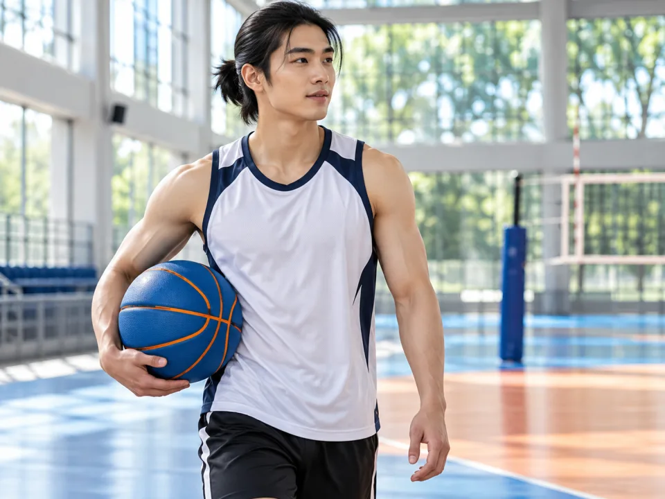 Quả Bóng Rổ Vertex Xanh Viền Cam Đội Nhóm