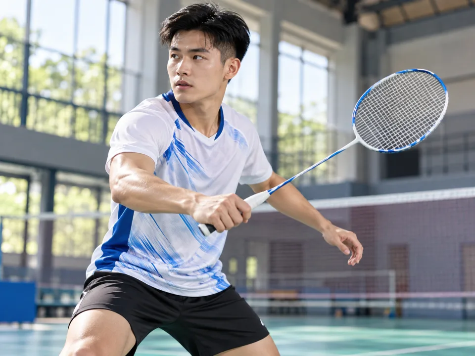 Vợt Cầu Lông Storm Trắng Phối Xanh Đội Nhóm