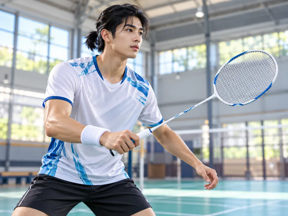 Vợt Cầu Lông Storm Trắng Phối Xanh Phong Trào