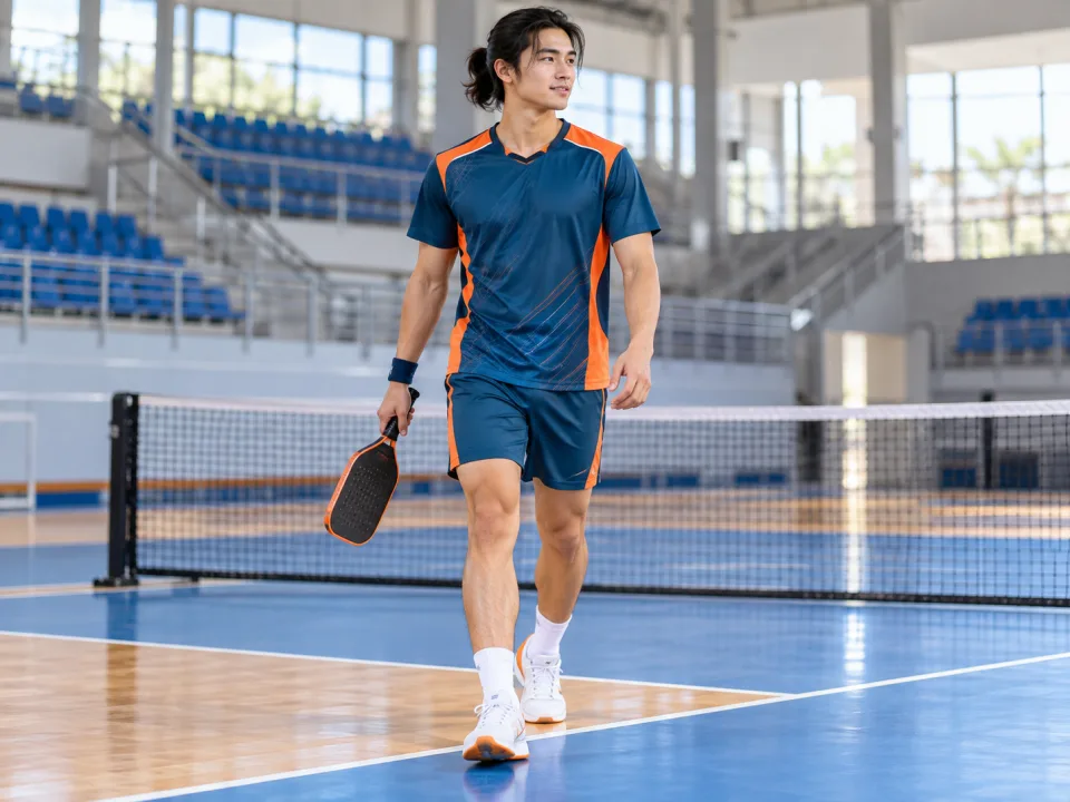 Bộ Đồ Pickleball Vertex Xanh Phối Cam Nam