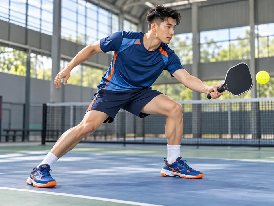 Giày Pickleball Storm Xanh Phối Cam Nam