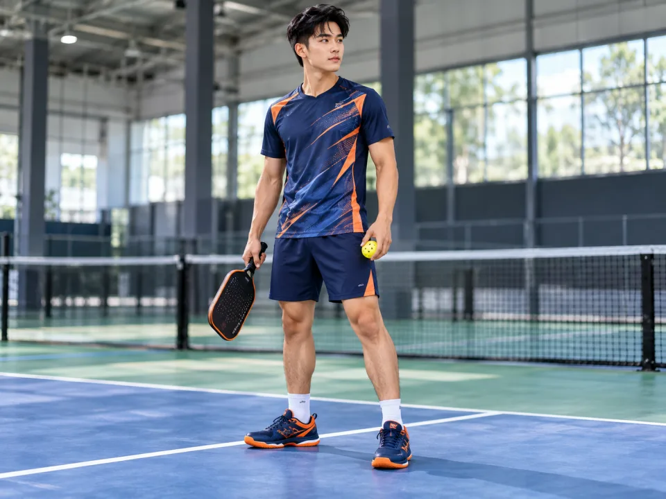 Giày Pickleball Storm Xanh Phối Cam Đội Nhóm