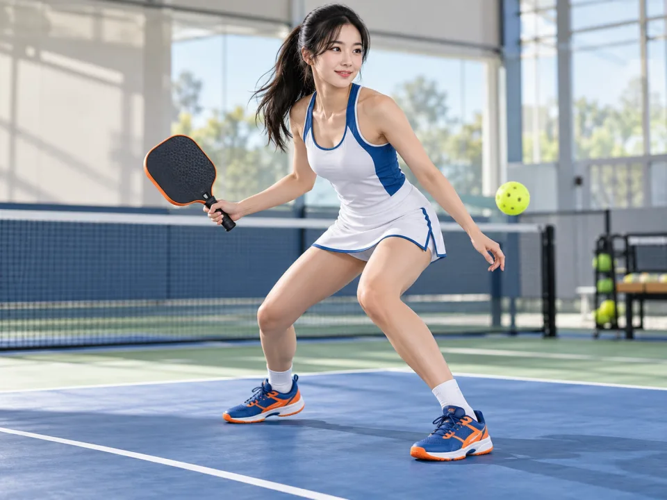 Giày Pickleball Motion Xanh Phối Cam Phong Trào