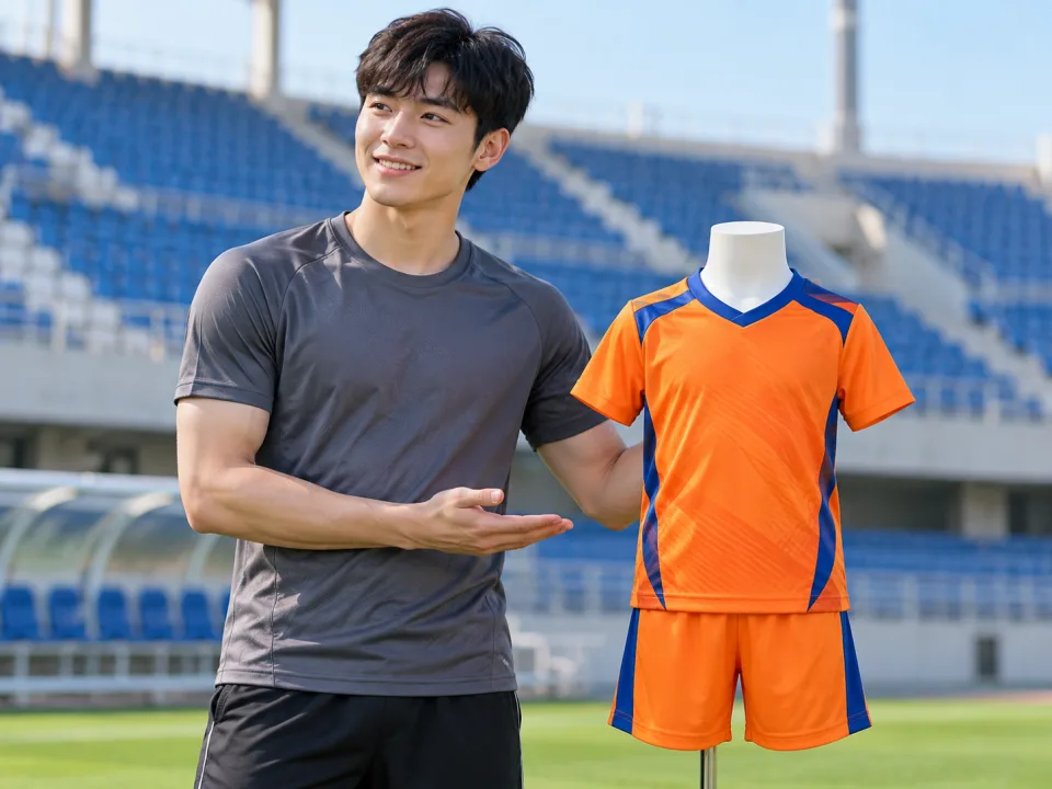 Áo Đội Tuyển Trẻ Em Core Cam Phối Xanh Nam