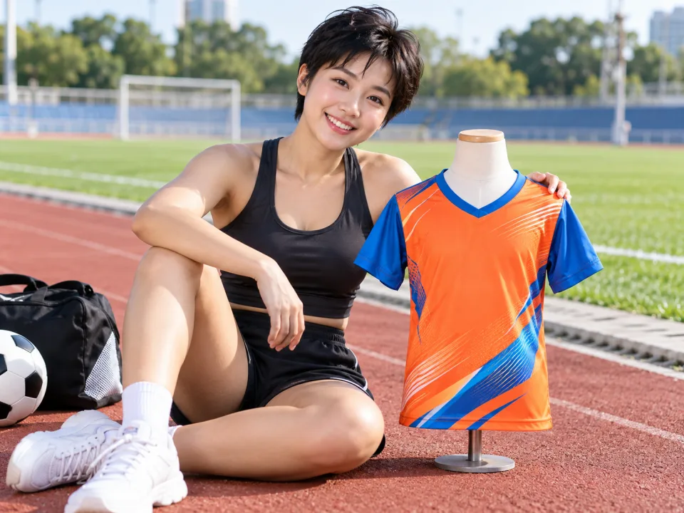 Áo Câu Lạc Bộ Trẻ Em Flow Cam Phối Xanh Nữ