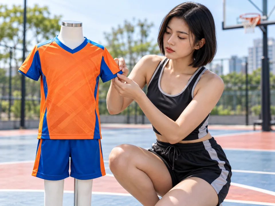 Bộ Bóng Đá Trẻ Em Nova Cam Phối Xanh Phong Trào