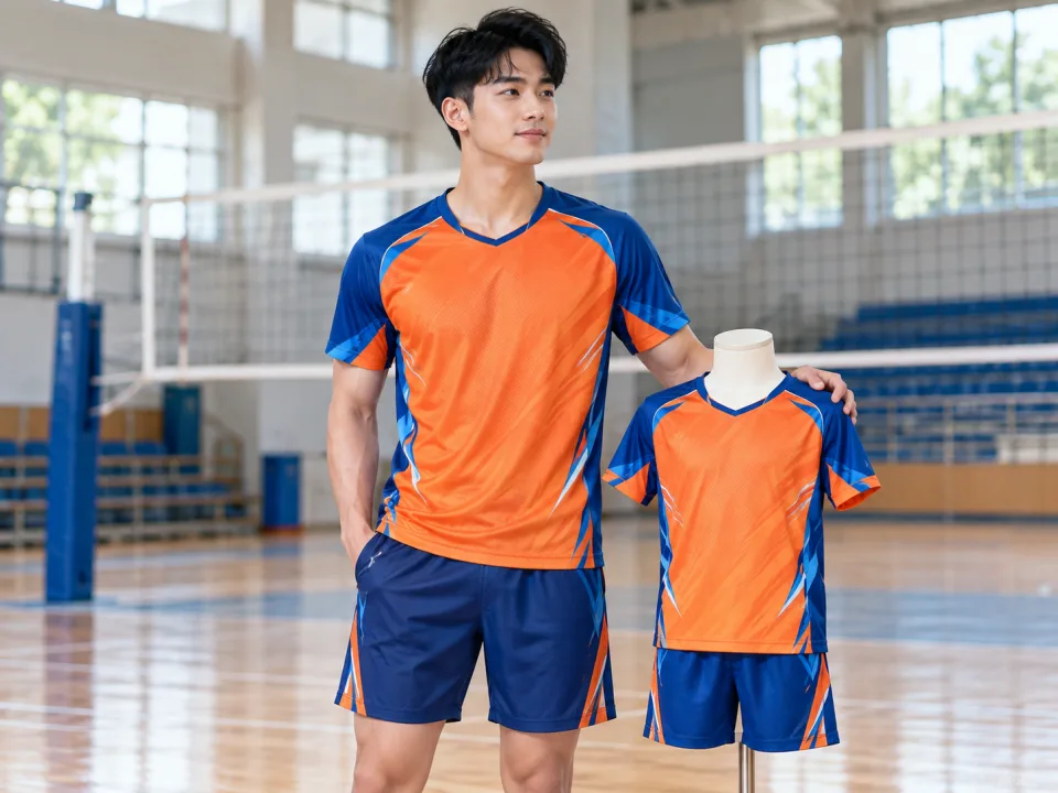 Bộ Không Logo Trẻ Em Vertex Cam Phối Xanh Thi Đấu